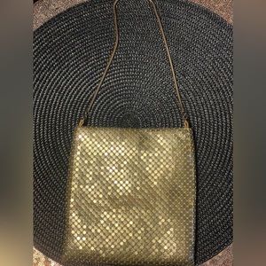 Vintage gold chainmail evening bag.